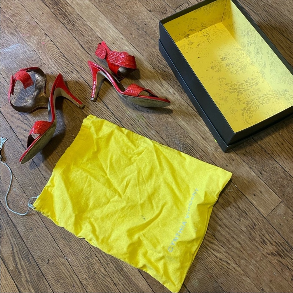Cynthia Vincent red sandals